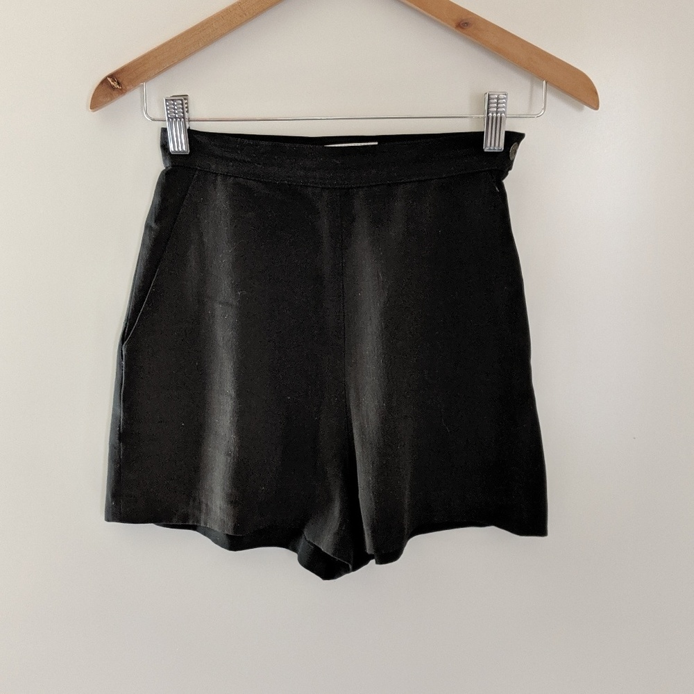 Warehouse High Waisted Dress Shorts Black - Picture 2 of 5
